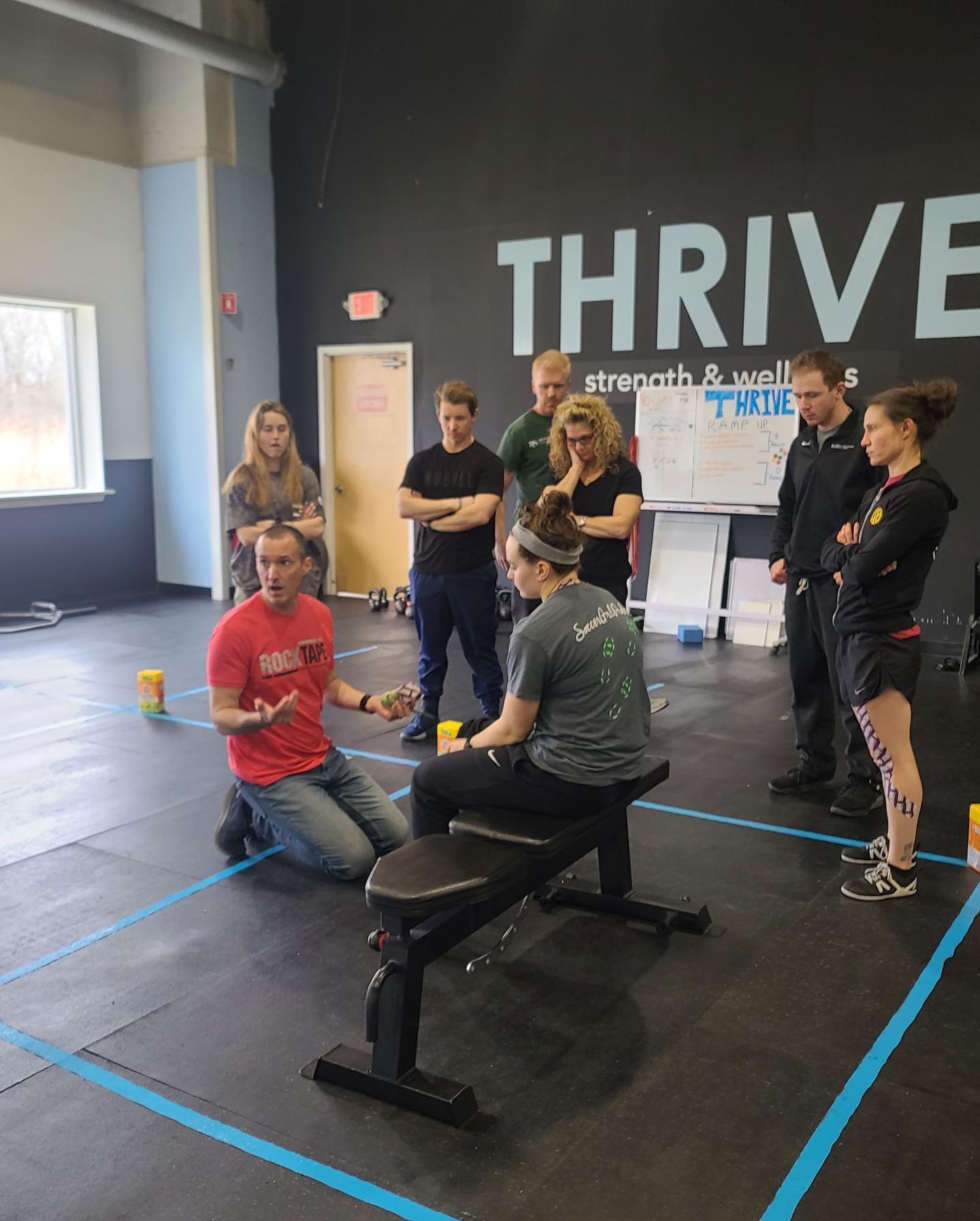 Group coaching session in-progress at Thrive Group Strength Training